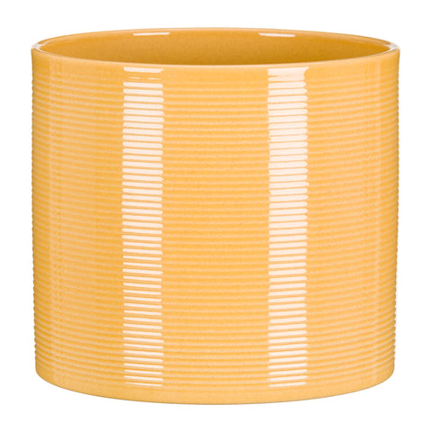 Yellow  Indoor Ceramic Cover Pot Zabaione (828)
