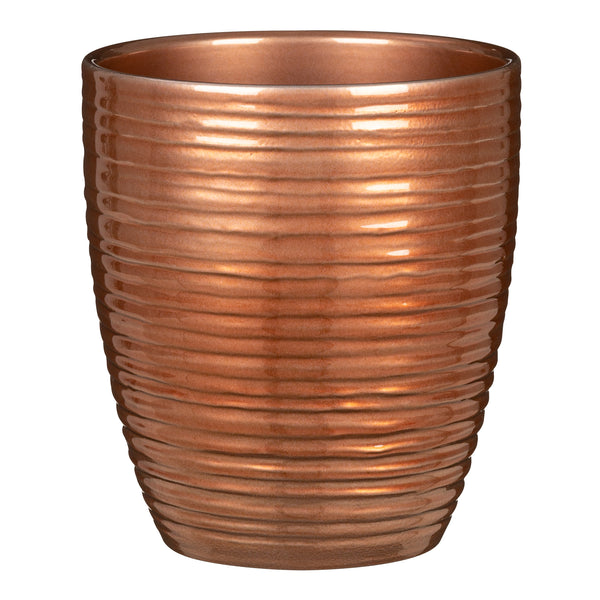 copper plant pots indoor Copper Indoor Ceramic Cover Pot Brilliant Copper (669) – Green Carpet