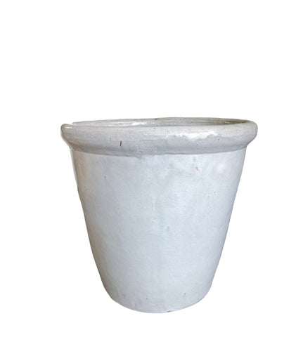 Ceramic White Bucket Long Pot