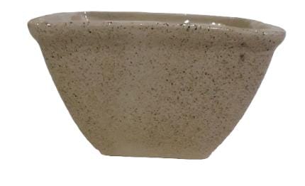 Khurja Ceramic Square Taupe  Pot