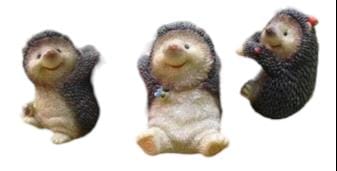 Resin Hanging Hedgehogs Set Of 3