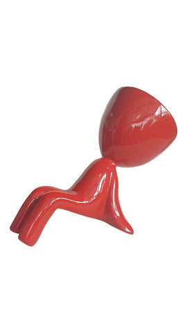Resin Red Yoga Planter 102