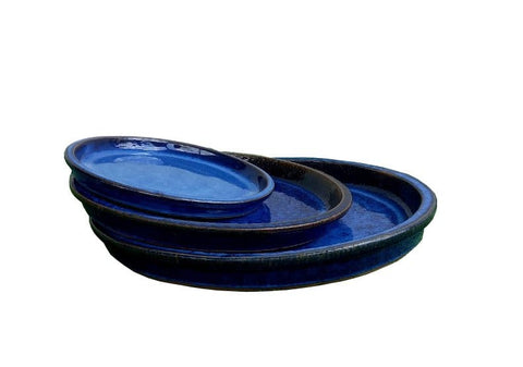 Ceramic Glazed Blue Tray