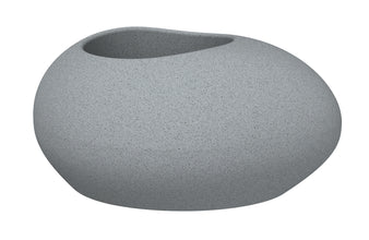 Light Grey Fibre Planter Flow Stony Grey  280