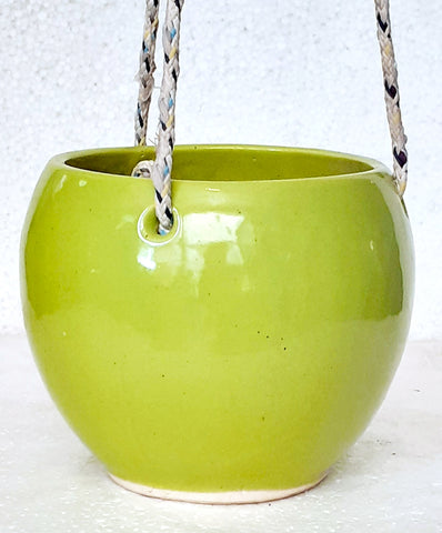 Khurja Ceramic Hanging Green Pot