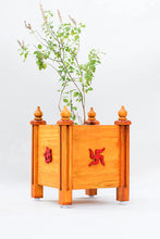 Wooden Floor  Tulsi Planter