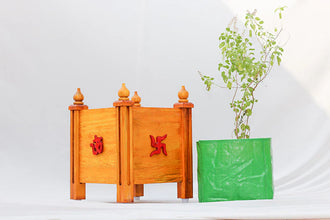 Wooden Floor  Tulsi Planter