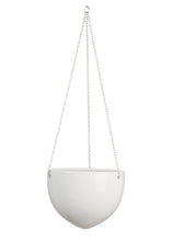 White Hanging Ceramic Planter Alaska Weiss 845