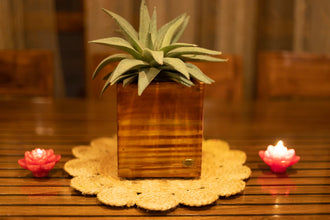 Wooden Square Medium Planter