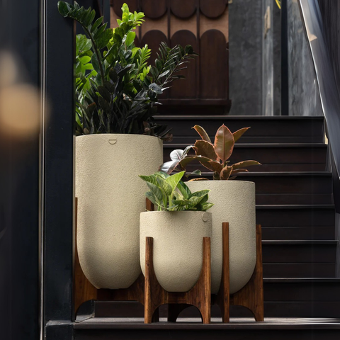 Ammo Planter with Midi Wood Stand