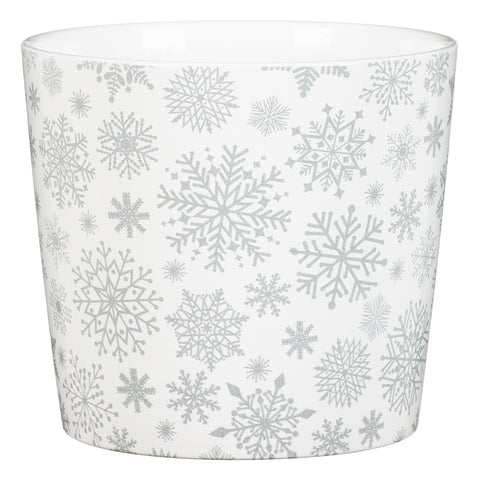 Ceramic Pot Sliver Snow (870)