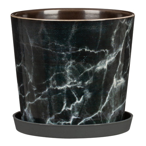 Ceramic Pot Black Marble (872)