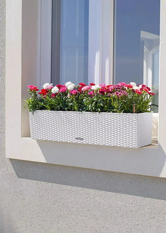 Lechuza Balconera 80 Cottage White Self-Watering Planters