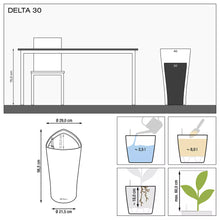 Lechuza Delta 30 White Self-Watering Planter