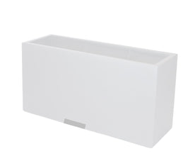 White Rectangular Fibre Planter RCT 01