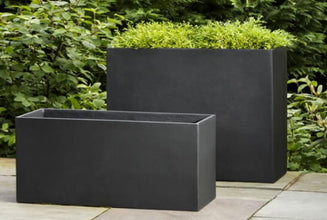 Fibre Rectangular Black Planter RCT 02