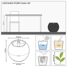 Lechuza Puro 50 Slate Self- Watering