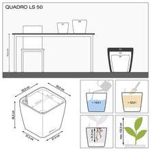 Lechuza QuadroLS 50 Charcoal Self-Watering Planter