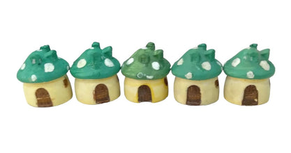 Resin Green Mushroom Set of 5