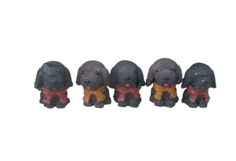 Resin Miniature Dog set of 5