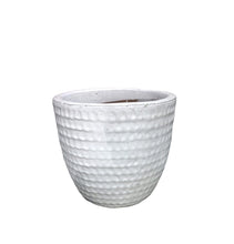 Ceramic White Waved  Pot