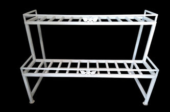 Two Steps White  Iron Stand