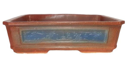 Bonsai Tray Blue Deep Rectangle Tray