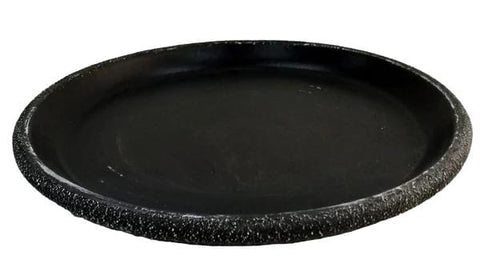 Terracotta  Saucer  White Dusting Black