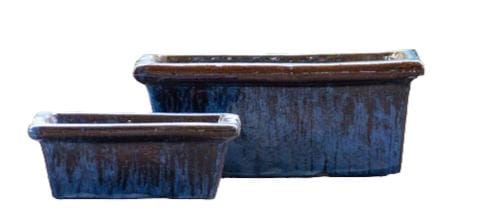 Ceramic Rectangular pot Pacific Blue 8760