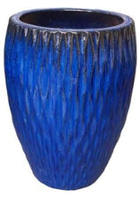 Tall Blue Ceramic Planter