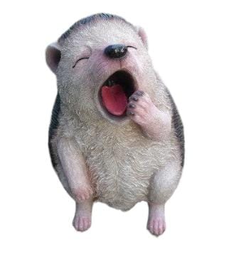 Resin Yawning Hedgehog