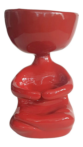 Resin Red Yoga Planter 106