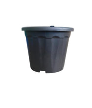Plastic Black Pot With Tray