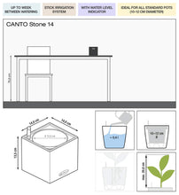 Lechuza Canto14 Grey Self-Watering Planter