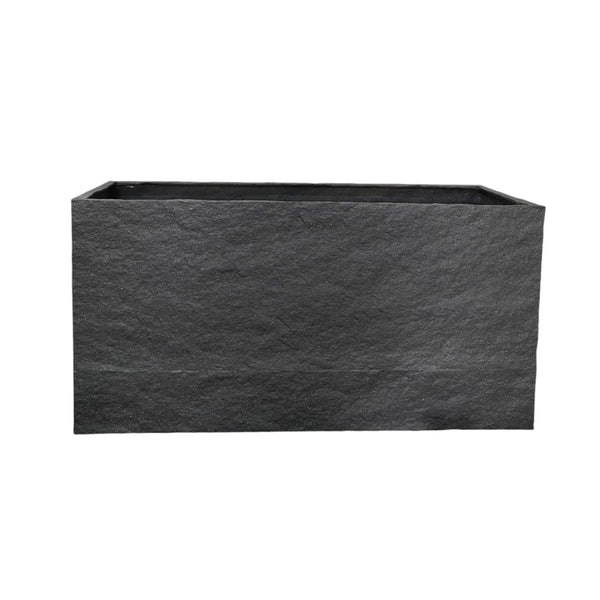 Dark Grey Rectangular Fibre Planter – Green Carpet