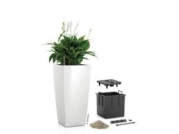 Lechuza CubicoLs 50 White Self-Watering Planter