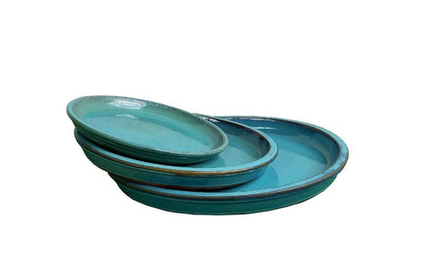 Ceramic Glazed Green  Tray