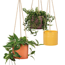 Ceramic Indoor Hanging Planter 429 Aubergine