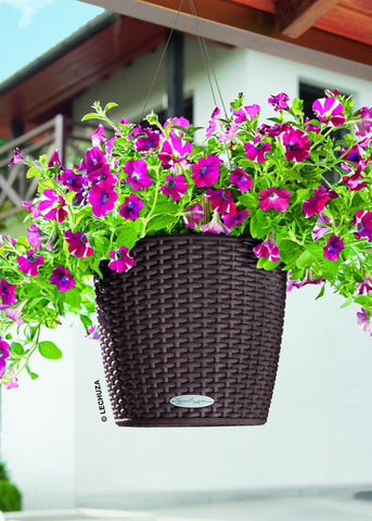 Lechuza Nido Brown Self-Watering Planter