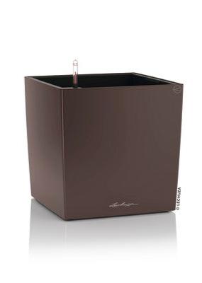 Lechuza Cube 40 Espresso Self-Watering Planter