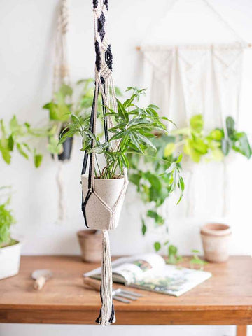 Dao Macrame Hanger ( Brown Beads)