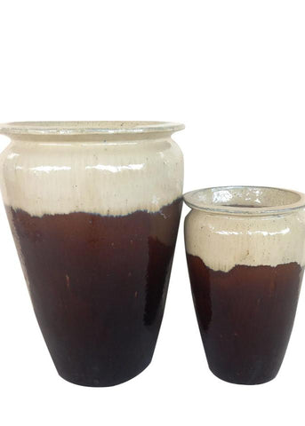 ADG-1956 Cream Falling Brown Planter