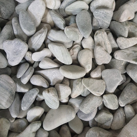 Light Grey Natural Tumbled Stone Pebbles