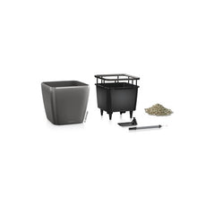 Lechuza QuadroLS 43 Charcoal  Self- Watering Planter